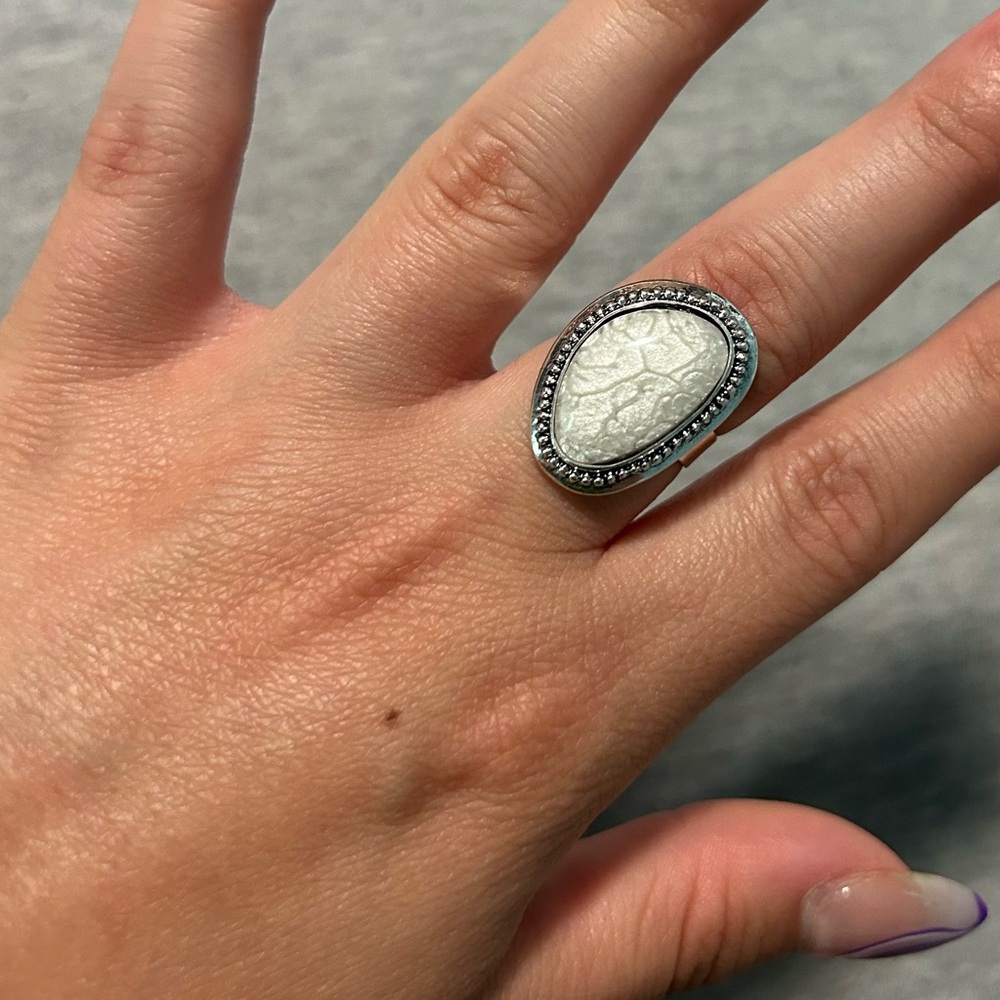White Stone Ring
